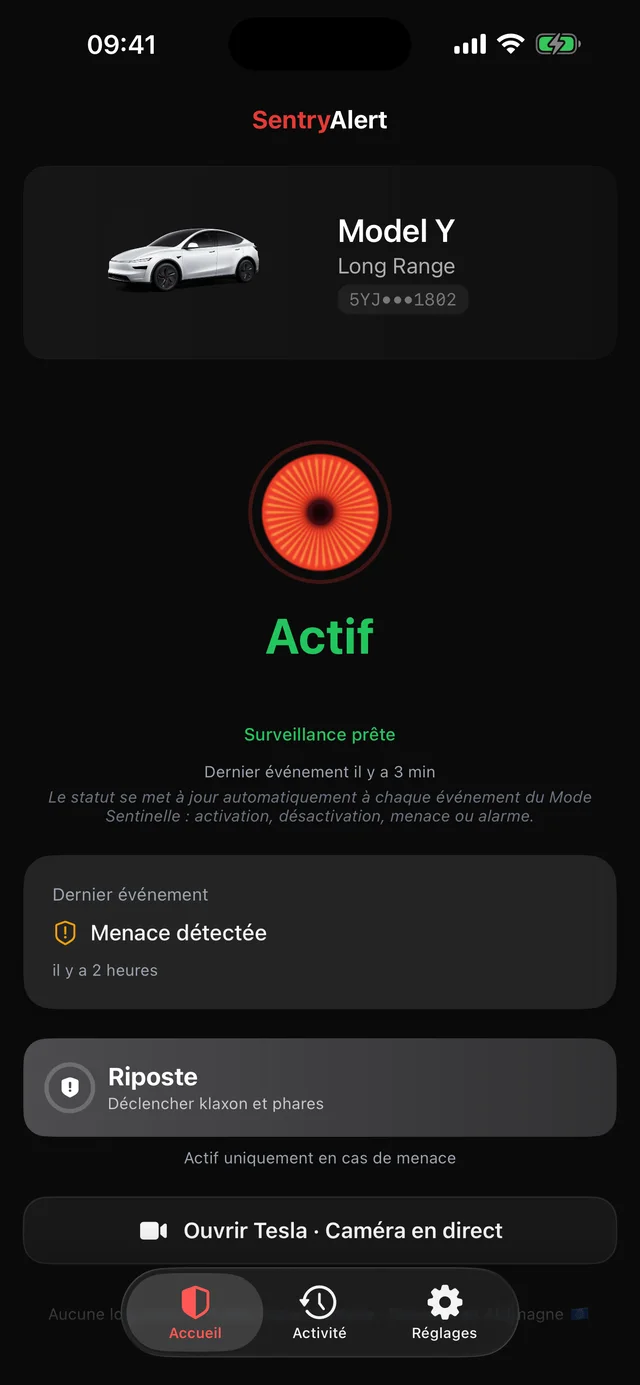 Aperçu de l'application